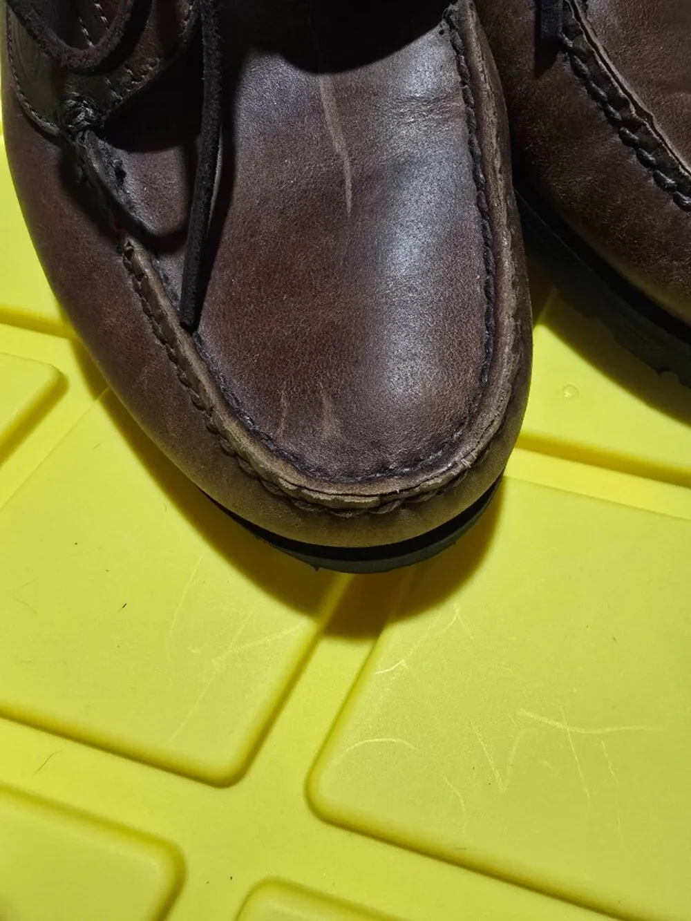 Vintage Florsheim Outdoorsman Men's Brown Leather Moc Toe Boat Shoes - Size 11 D